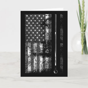 Cartão Bandeira Americana Taco de Bilhar Jogo de Mesa Div