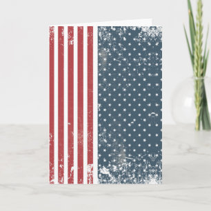 Cartão bandeira americana vertical