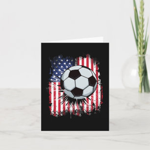 Cartão Bandeira Americana Vintage Futebol 4 De Julho Patr