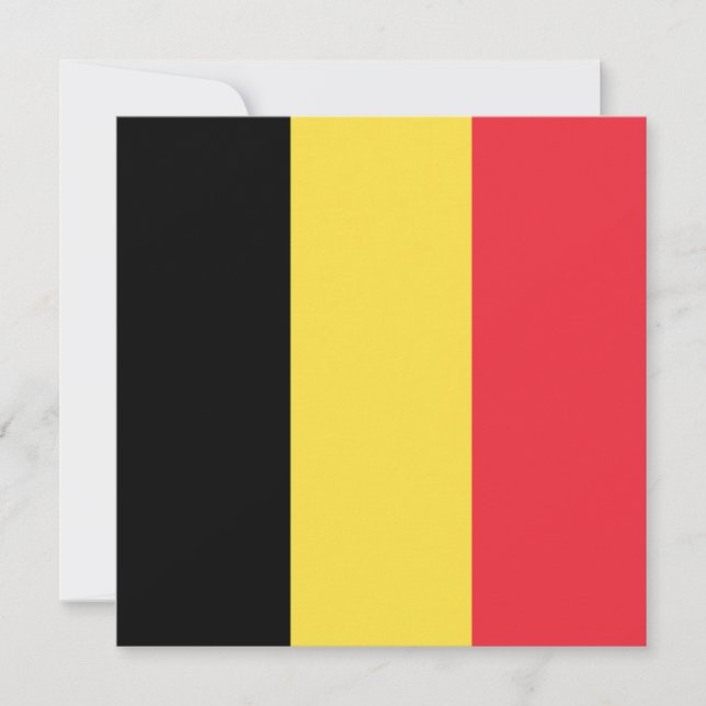 Cartão Bandeira belga (Bélgica) (Frente)