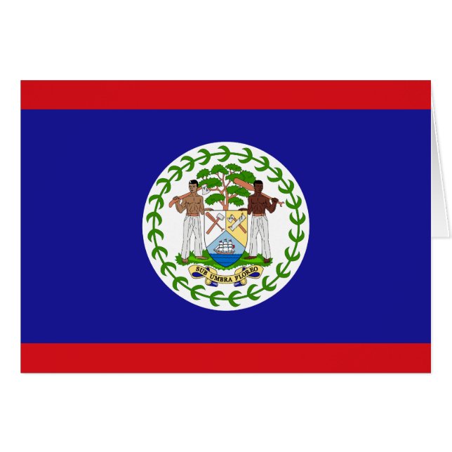 Cartão Bandeira Belizenha (Frente Horizontal)