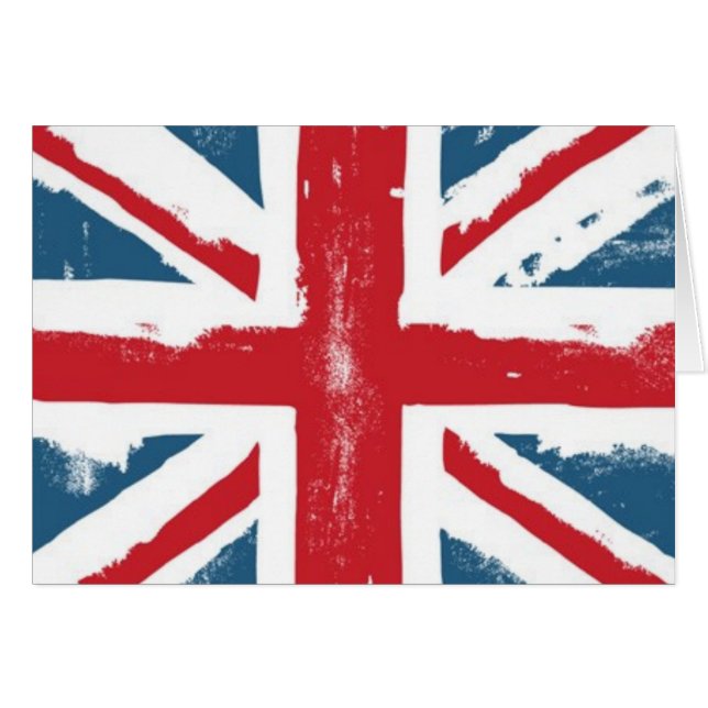 Cartão Bandeira britânica (Frente Horizontal)