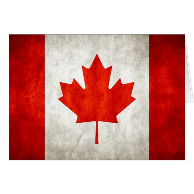 Cartão Bandeira canadense (Frente Horizontal)