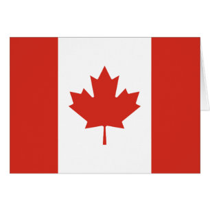 Cartão Bandeira Canadense Patriota