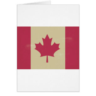 Cartão bandeira canadiana grunge