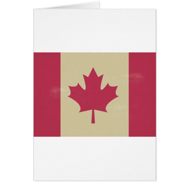 Cartão bandeira canadiana grunge (Frente)