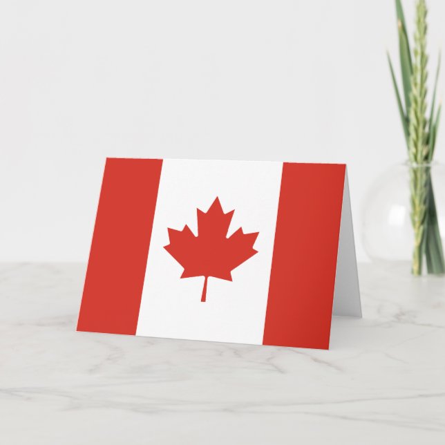 Cartão Bandeira Canadiana (Maple Leaf) (Canadá) (Frente)