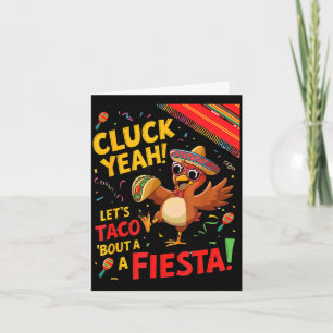 Cartão Bandeira cinco de maio frango cluck yeah vamos tac