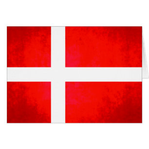 Cartão Bandeira colorida do dinamarquês do contraste