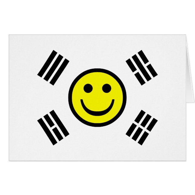 Cartão Bandeira coreana sul da cara (Frente Horizontal)