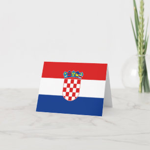 Cartão Bandeira Croácia Notecard