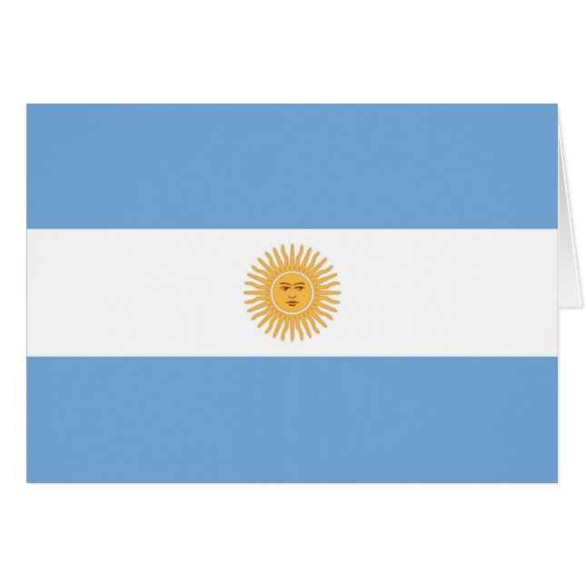 Cartão Bandeira da Argentina (Frente Horizontal)