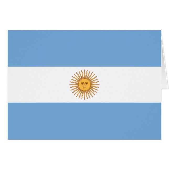 Cartão Bandeira da Argentina (Frente Horizontal)