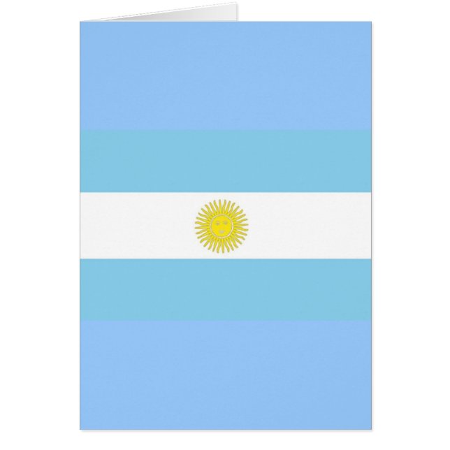 Cartão Bandeira da Argentina (Frente)