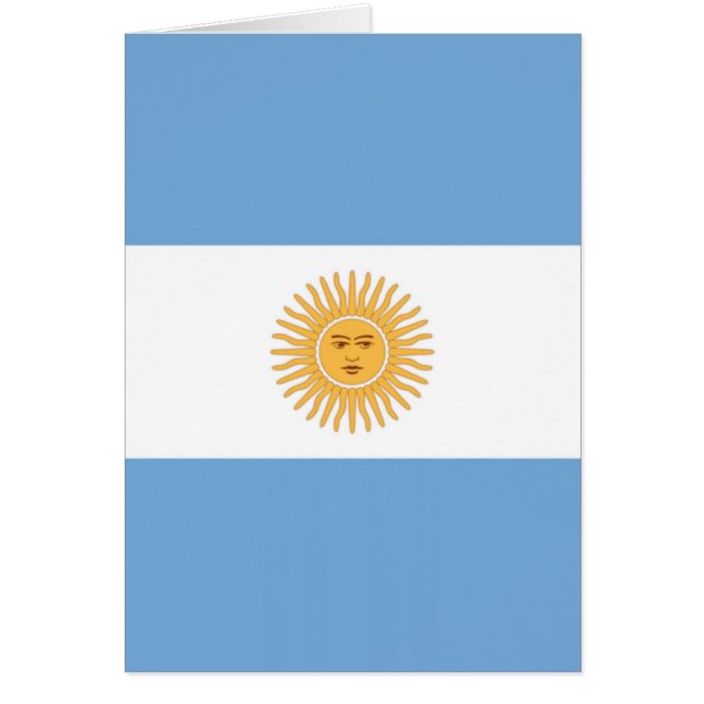 Cartão Bandeira da Argentina (Frente)