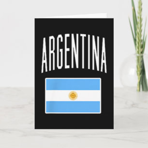 Cartão Bandeira da Argentina Torcedor de Futebol Argentin
