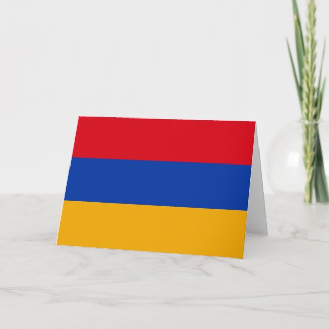 Cartão Bandeira da Armênia (Frente)