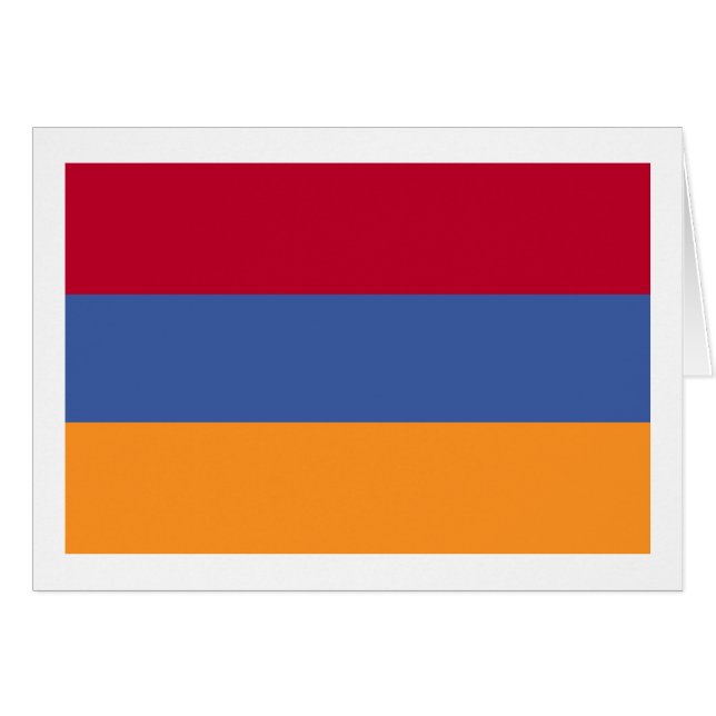 Cartão Bandeira da Armênia (Frente Horizontal)