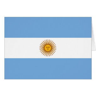 Cartão Bandeira da Bandera da Argentina
