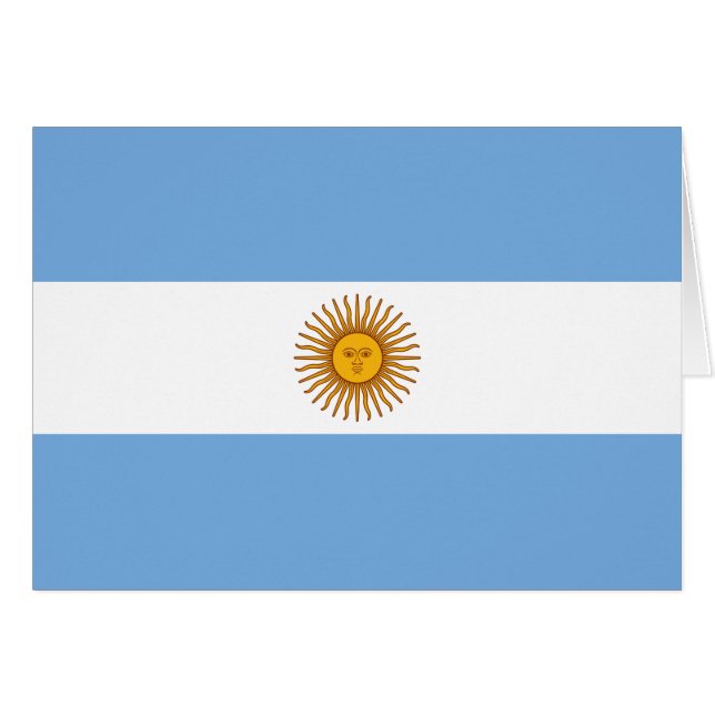 Cartão Bandeira da Bandera da Argentina (Frente Horizontal)