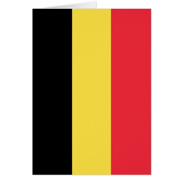 Cartão Bandeira da Bélgica (Frente)