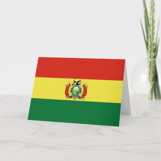 Cartão Bandeira da Bolívia (Frente)