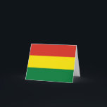 Cartão Bandeira da Bolívia (Bolívia)<br><div class="desc">Produtos de Sinalizador Mundial Personalizáveis - Sinta-se livre para adicionar seu próprio texto.</div>
