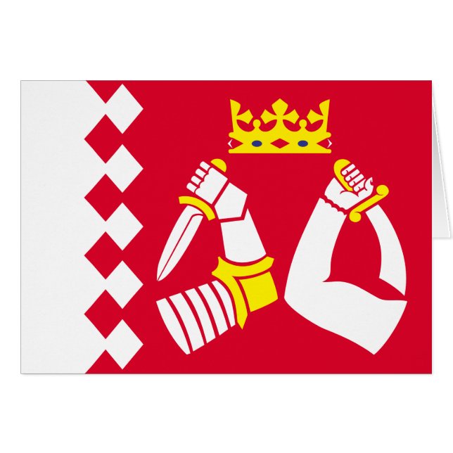 Cartão Bandeira da Carélia do Norte (Frente Horizontal)