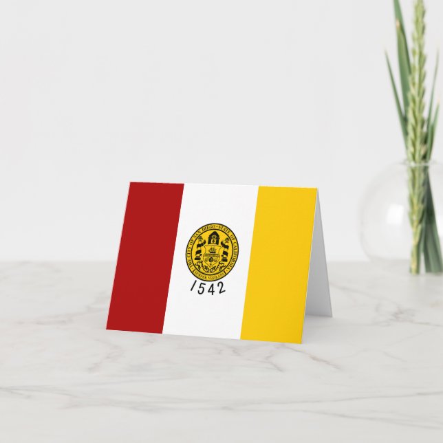 Cartão Bandeira da cidade de San Diego (Frente)