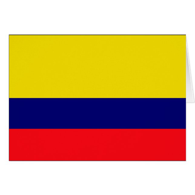 Cartão bandeira da Colômbia (Frente Horizontal)