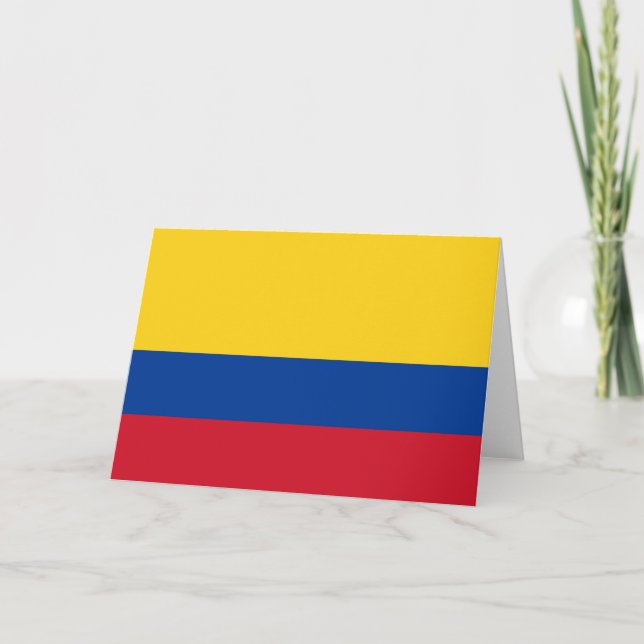Cartão Bandeira da Colômbia (Frente)