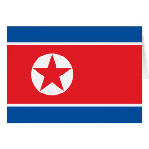 Cartão Bandeira da Coreia do Norte