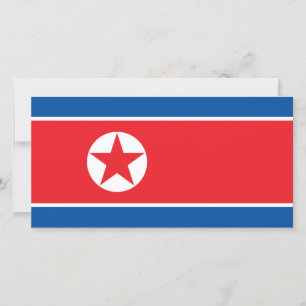 Cartão Bandeira da Coreia do Norte (RPDC)