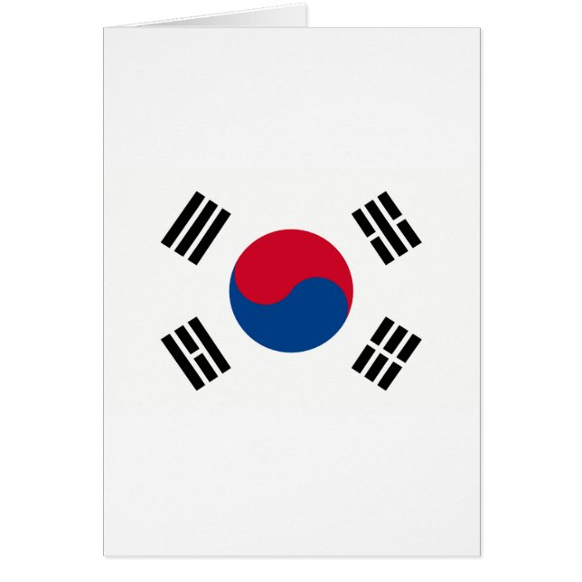 Cartão Bandeira da Coreia do Sul (Frente)