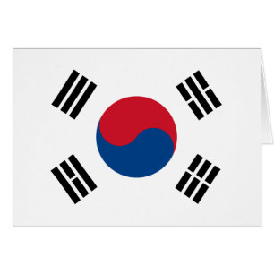 Cartão Bandeira da Coreia do Sul