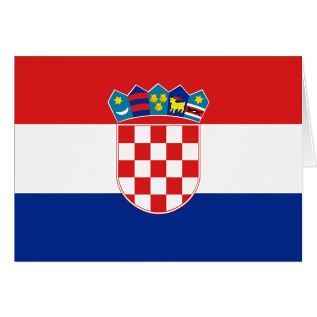 Cartão Bandeira da Croácia (Frente Horizontal)