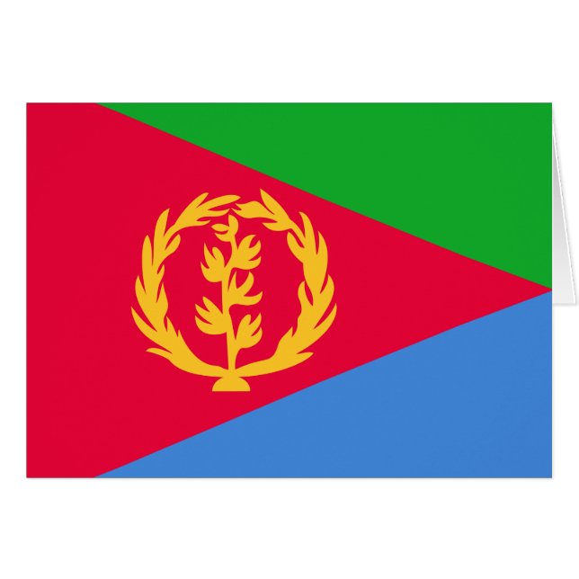 Cartão Bandeira da Eritreia (Frente Horizontal)