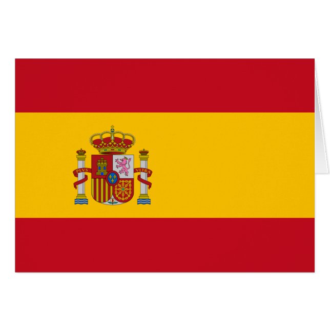 Cartão Bandeira da Espanha (Frente Horizontal)