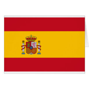 Cartão Bandeira da Espanha - Bandera de España - Bandeir