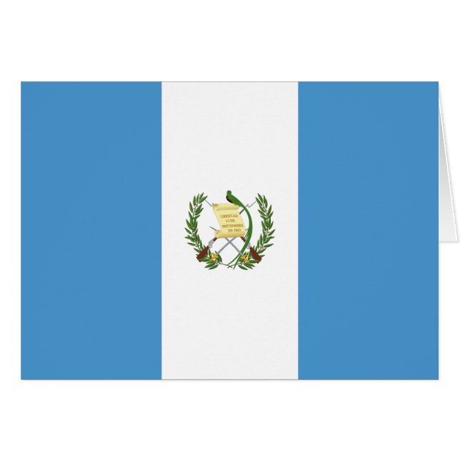 Cartão Bandeira da Guatemala (Frente Horizontal)
