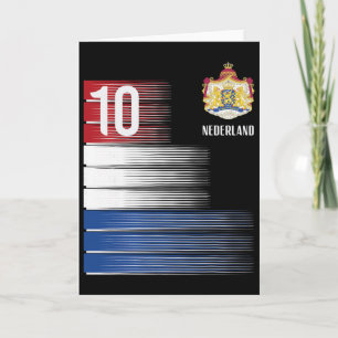 Cartão Bandeira da Holanda 10 Laranja Holandesa Futebol H