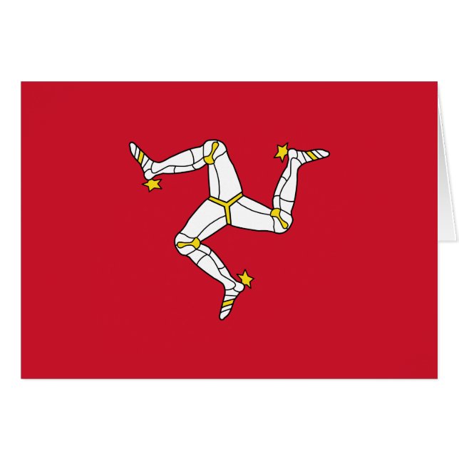 Cartão Bandeira da Ilha de Man (Frente Horizontal)