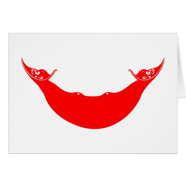 Cartão Bandeira da Ilha de Páscoa (Frente Horizontal)