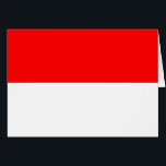 Cartão Bandeira da Indonésia<br><div class="desc">Bandeira patriótica da Indonésia.</div>