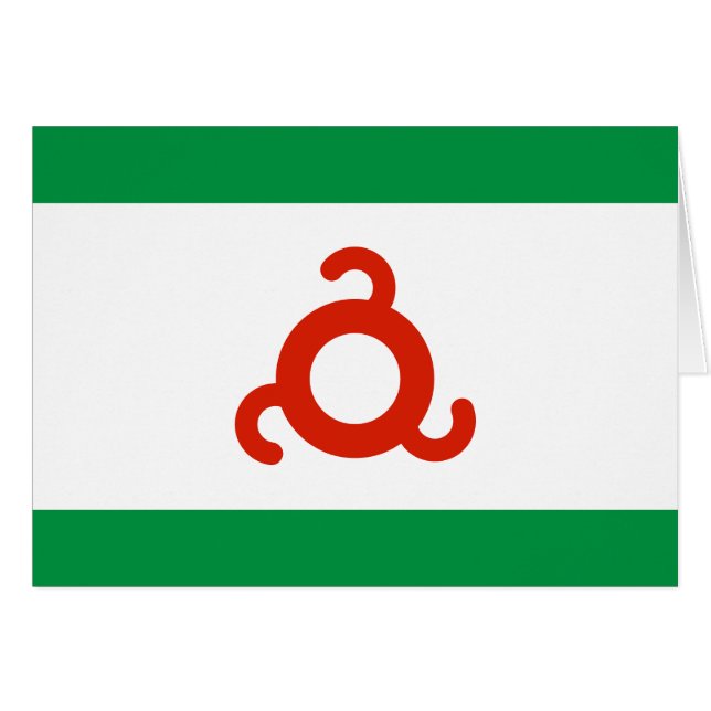 Cartão Bandeira da Ingushetia (Frente Horizontal)