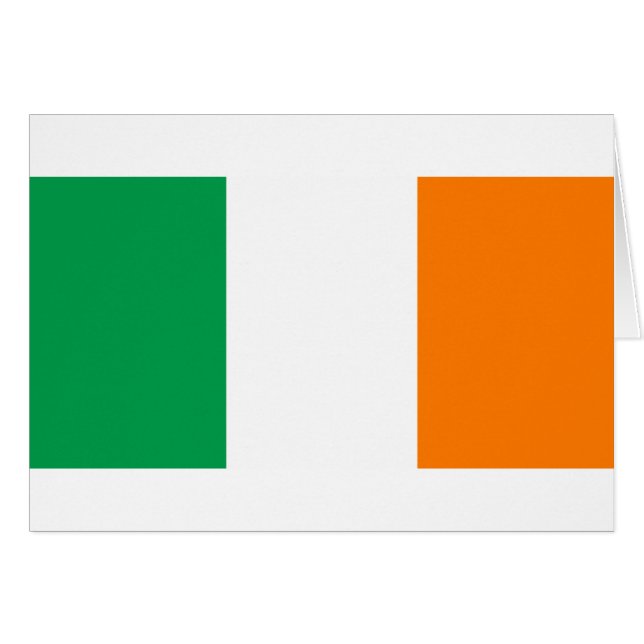 Cartão Bandeira da Irlanda (Frente Horizontal)