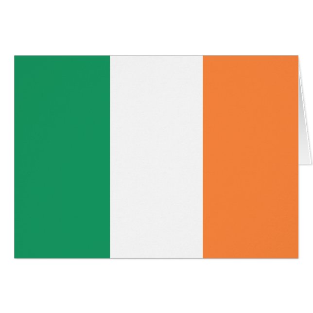 Cartão Bandeira da Irlanda (Frente Horizontal)