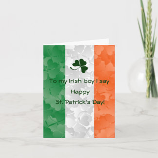 Cartão Bandeira da Irlanda e orgulho irlandês