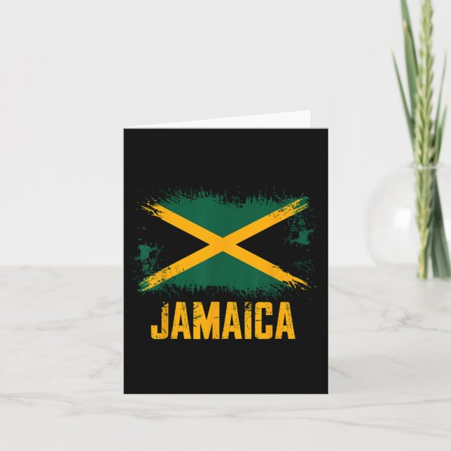 Cartão Bandeira da Jamaica  (Frente)