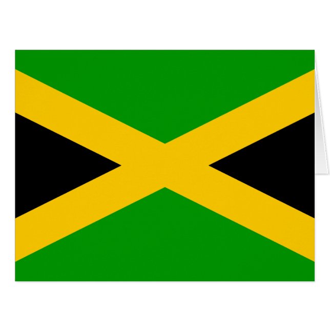 Cartão Bandeira da Jamaica (Frente horizontal)